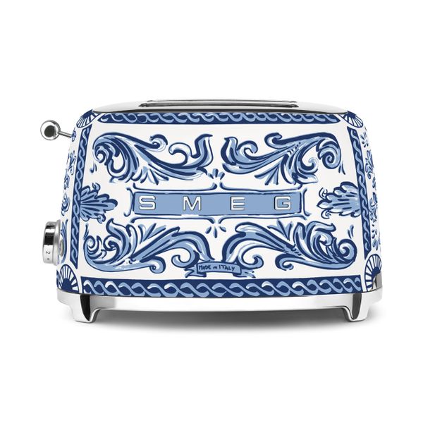 Smeg TSF01DGBEU - 2 Slice Toaster - Blu Mediterraneo - Blue and White