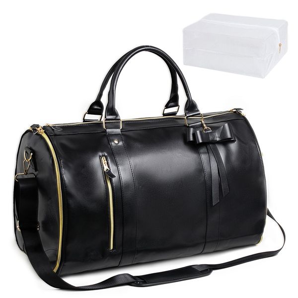 MIkaco Hanging Suitcase Traveling Duffel Bag Garment Bag-Black