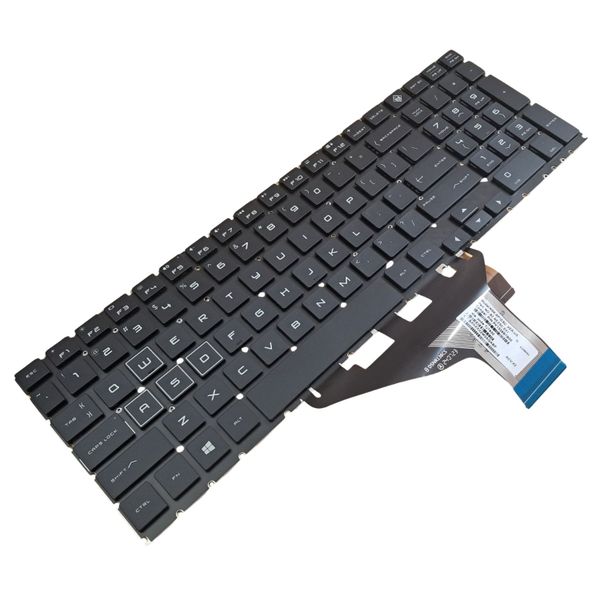 RGB Backlit Keyboard Compatible with HP OMEN 15-DH &amp; 15T-DH 15.6" Laptop
