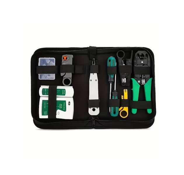 Professional Network Cable Tester &amp; Crimping Kit for CAT5E/CAT6