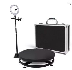 360 Photo/Video Booth Machine with Ring Light &amp; Aluminium Flight Case