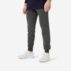 Domyos Men's Comfortable Slim-Fit Fitness Jogging Bottoms - Dark Grey