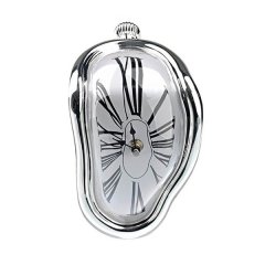 Retro Creative Twisted Electronic Clock, Living Room Decoration Clock