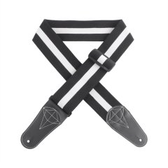 Guitar Strap Soft Adjustable Acoustic Guitar Strap Black &amp; White