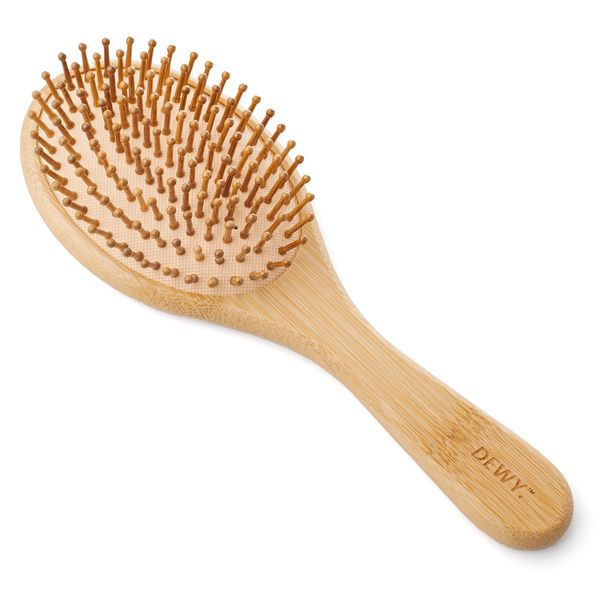 Dewy - Bamboo Bristle Oval Hairbrush for Firm Detangling &amp; Scalp Massage