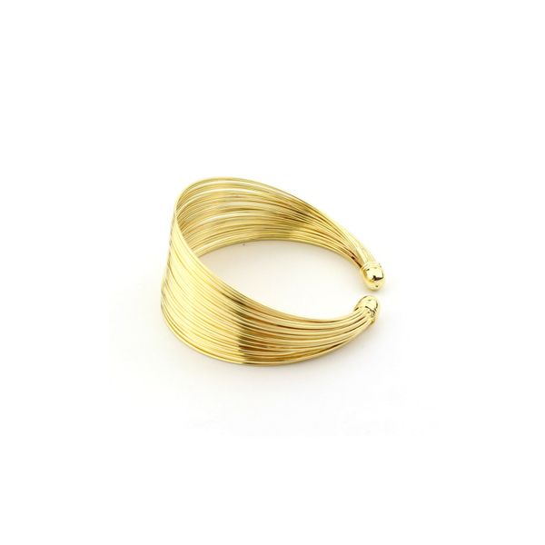 Women's Gold Hammered Irregular Bracelet Wraparound Bracelet
