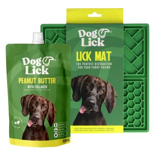 Dog Lick 500g Peanut Butter With Collagen and Lick Mat for Dogs