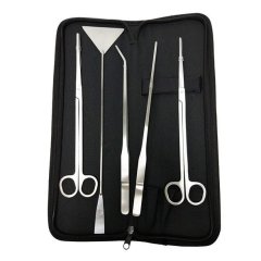 5 In 1 Stainless Steel Aquarium Aquascaping Tool Set Silver For Plants