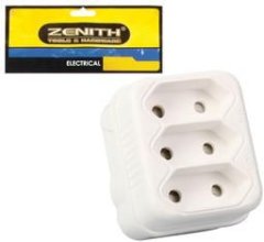 Plug Eurodaptor 3x5amp-2pin - 4 Pack