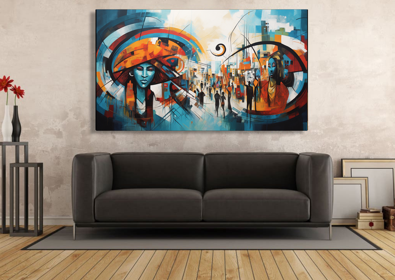 Canvas Wall Art - Kaleidoscope of Kasi abstract - HC1044