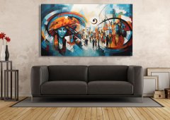 Canvas Wall Art - Kaleidoscope of Kasi Bold Abstract - IM1044