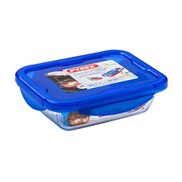 Pyrex - Cook &amp; Go Glass Rectangular Small Roaster With Lock-Lid