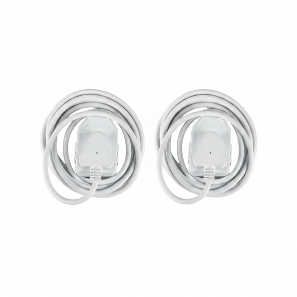 Nexus 3m Extension Cord with Double Coupler, 10A, 1.0mm - 2 Pack