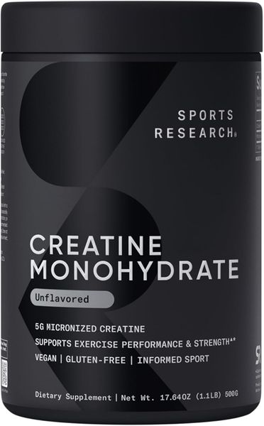 Sports Research Creatine Monohydrate - Gain Lean muscle (500g)