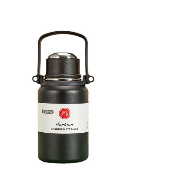 Vacuum Insulated Flask Stainless Steel Bottle Hot &amp; Cold with Handle 0.9L