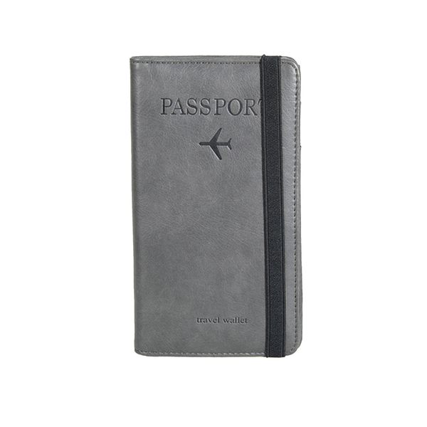Multi-Function Vintage Business Passport Wallet Covers Holder - Brown