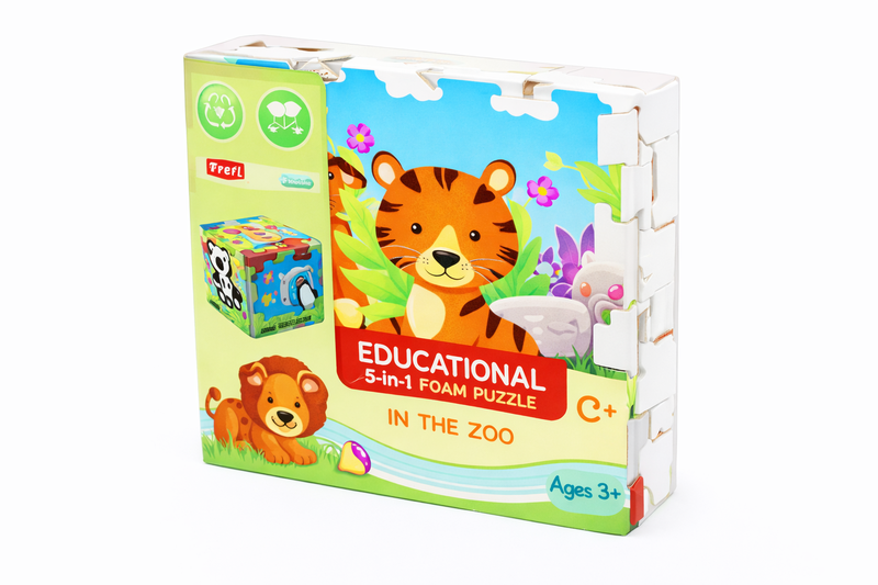 Trefl Educational 5-in-1 Foam Puzzle - In the Zoo (Kids)