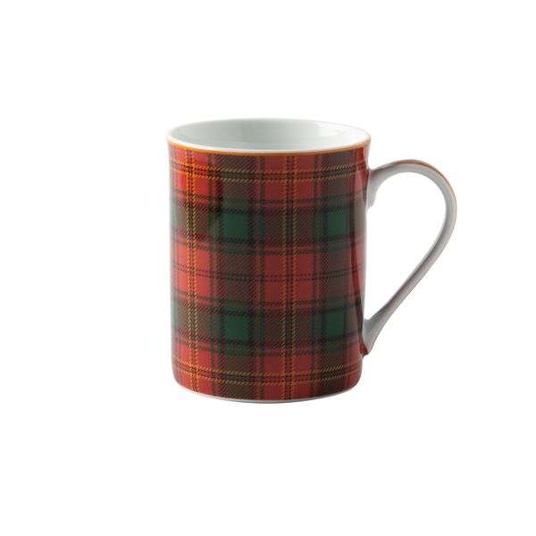 Jenna Clifford Red Tartan Mug in Gift Box Set of 4