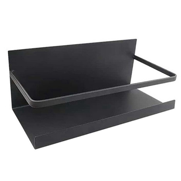 Magnetic Adsorption Rack Spice and Condiment Storage Rack Black