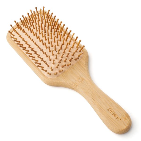 Dewy - Bamboo Bristle Paddle Hairbrush for Firm Detangling &amp; Scalp Massage