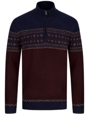 Tokyo Laundry Men's - Quarter Zip Knit Jumper - Kensington Eastside - (Parallel Import)