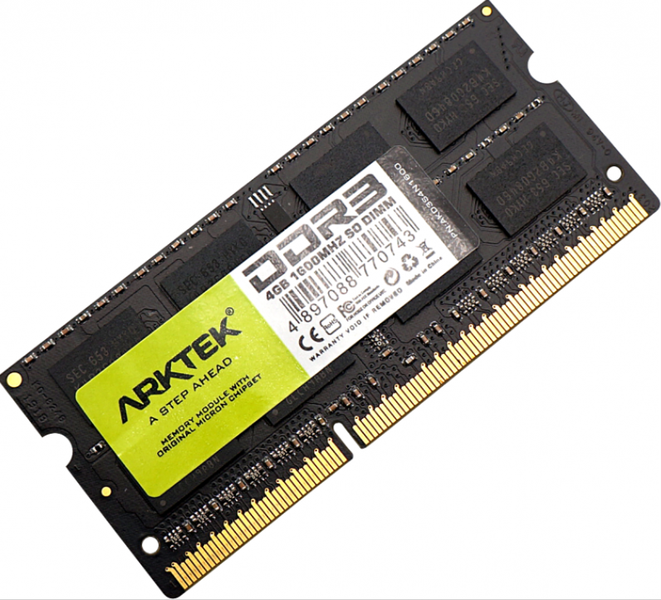 Arktek 4GB DDR3 1600MHZ SODIMM Laptop Ram