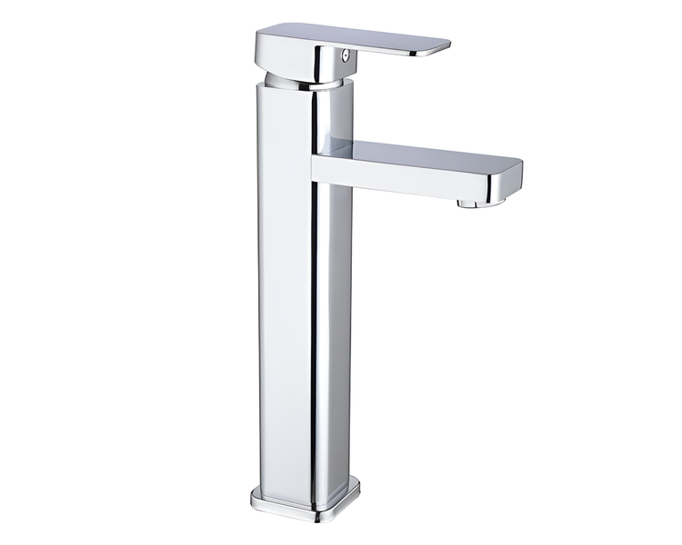 Exel Tall Chrome Basin Mixer Square