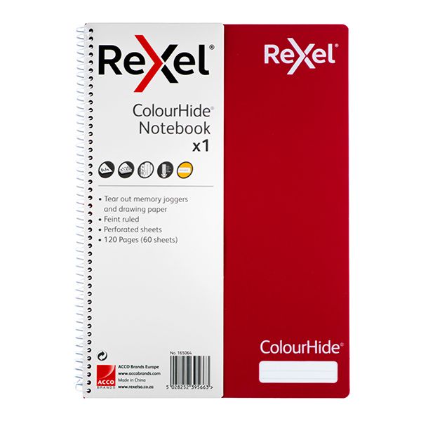 Rexel Notebook A4 Feint and Ruled Perforated Pages - Red