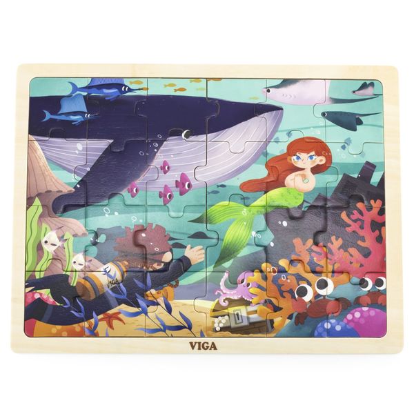 Viga Wooden Jigsaw Puzzle - Sea Secret - 24-Piece