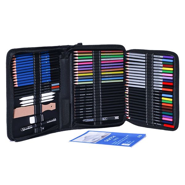 73-Piece Sketching And Drawing Colored Oil Pencil Set