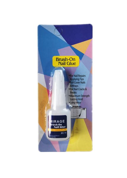 3 x Mirage Brush On Nail Glue - 3 Bottle Set