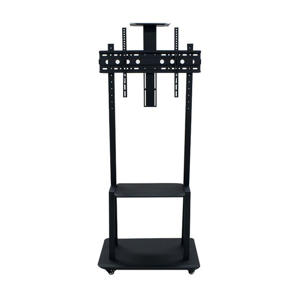Movable Mobile Floor TV Trolley Cart Stand with Shelves Wheels 32 to 70Inch