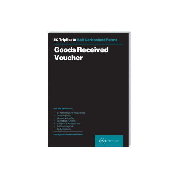 RBE Goods Received Voucher Triplicate Pads A5 2's