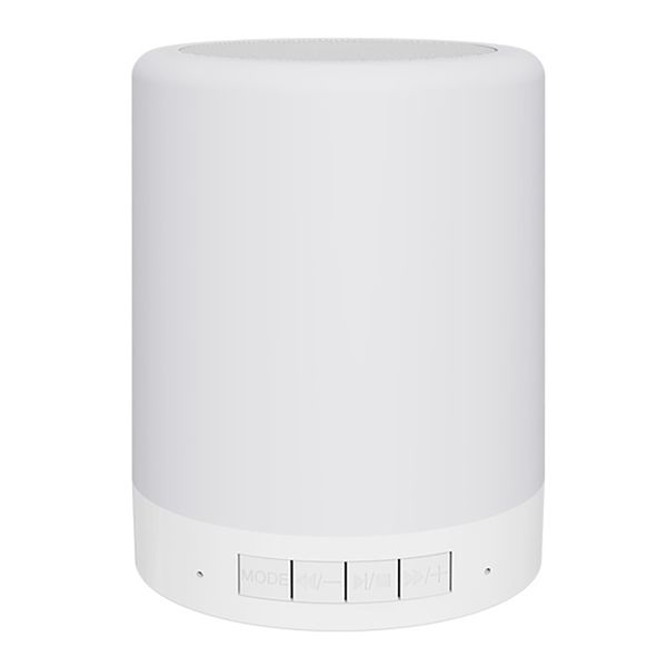 Bluetooth Speaker Touch Control Portable Smart with Colorful Lights White