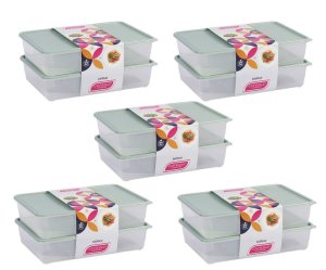 Contour 10-Piece 1600ml Rectangle Lunch Box