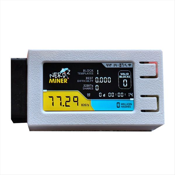 for Nerdminer V2 Pro Miner Hashrate 78K/S Btc Lottery with Fan White