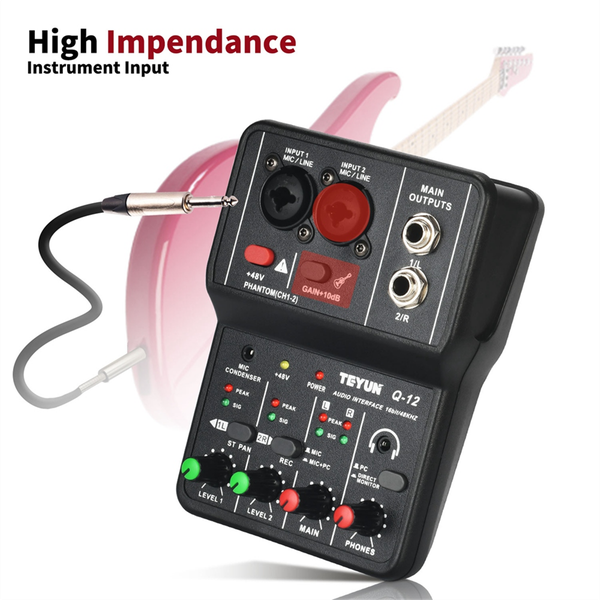Teyun Q12 Computer Recording Sound Card 16Bit/48Khz