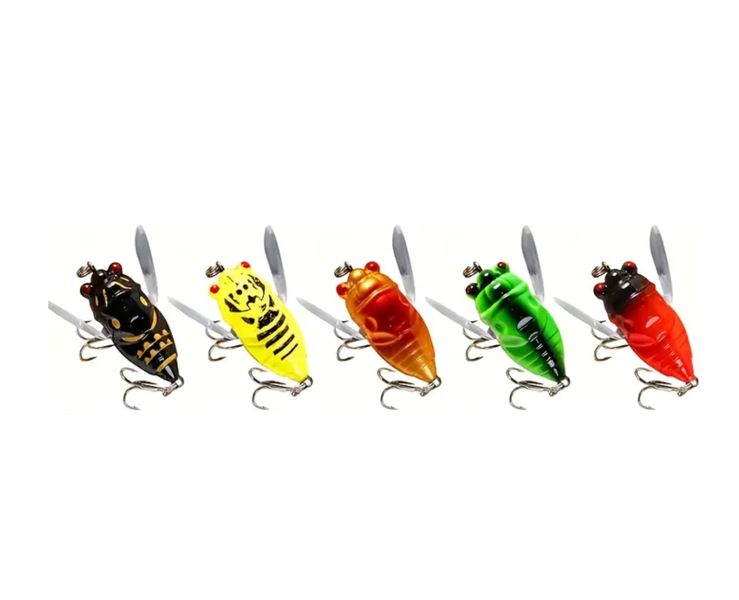 OMS Crazy Crawler Topwater Bass Fishing Lures - 5 Piece