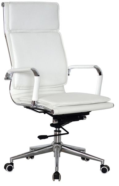 Square Pad High Back Office Chair-White