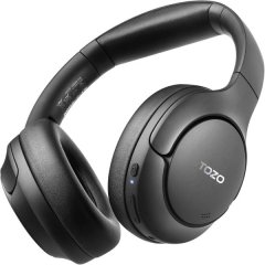 TOZO H10 Hybrid Active Noise Cancelling Wireless Headphones | Black