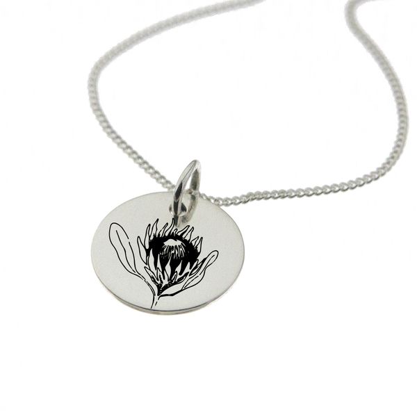 Protea Sterling Silver Necklace