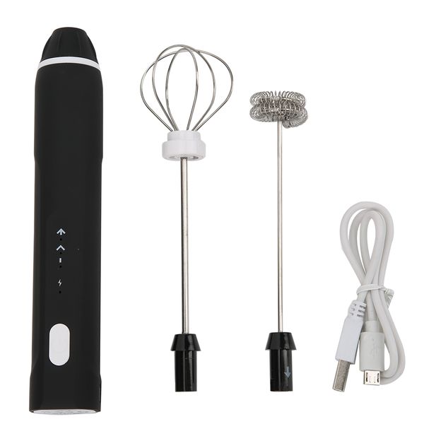 Handheld Mini Coffee Milk Frother Electric Egg Beater Coffee Blender Black