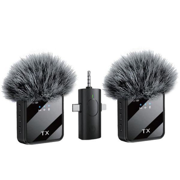 DW 3In1 Wireless Lavalier Microphone For Live Video Recording - F11-2