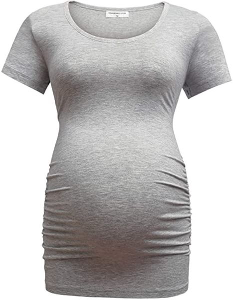 Absolute Maternity Basic Ruched Maternity Tee