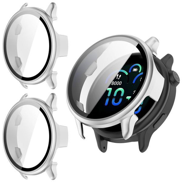 2Pcs Hard PC Case with Screen Protector Compatible with Garmin vivoactive 6