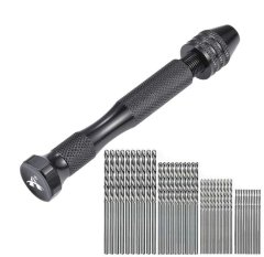 Alanes 41 Pieces Hand Drill Bits Set with 0.1-0.25cm Micro Twist Drill Bit