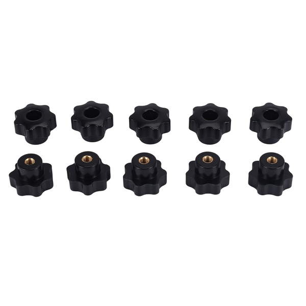 10Pieces M6 Female Knob Screws M6 x 32mm Female Threaded Star Head