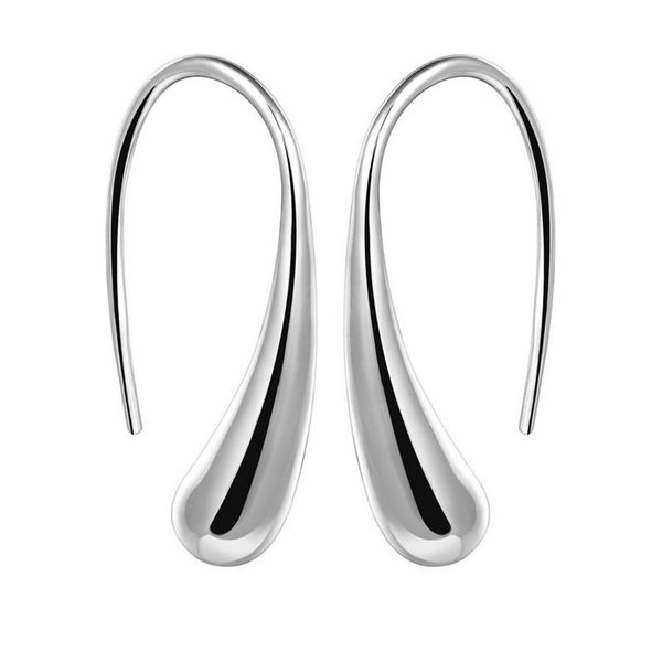 Silver Designer Open Teardrop Earrings