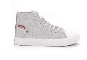 Carrera - Women's Hi-Top Glitter Dusted Sneakers-Silver