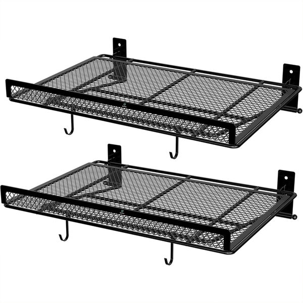 Sydney 2 Pack Garage Wall Shelf Heavy Duty Metal Mesh Floating Shelves